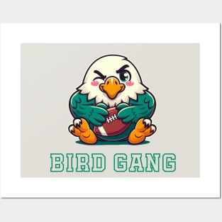 Philadelphia Eagles Bird Gang Cute Kawaii [Green] Posters and Art